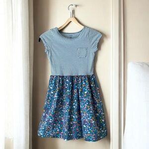 Girls Striped and Floral Dress